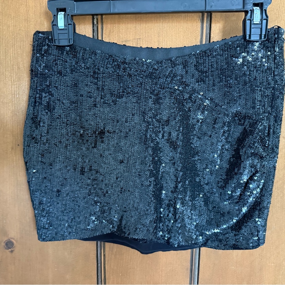 Haute Hippie Midnight Sequin Mini Skirt